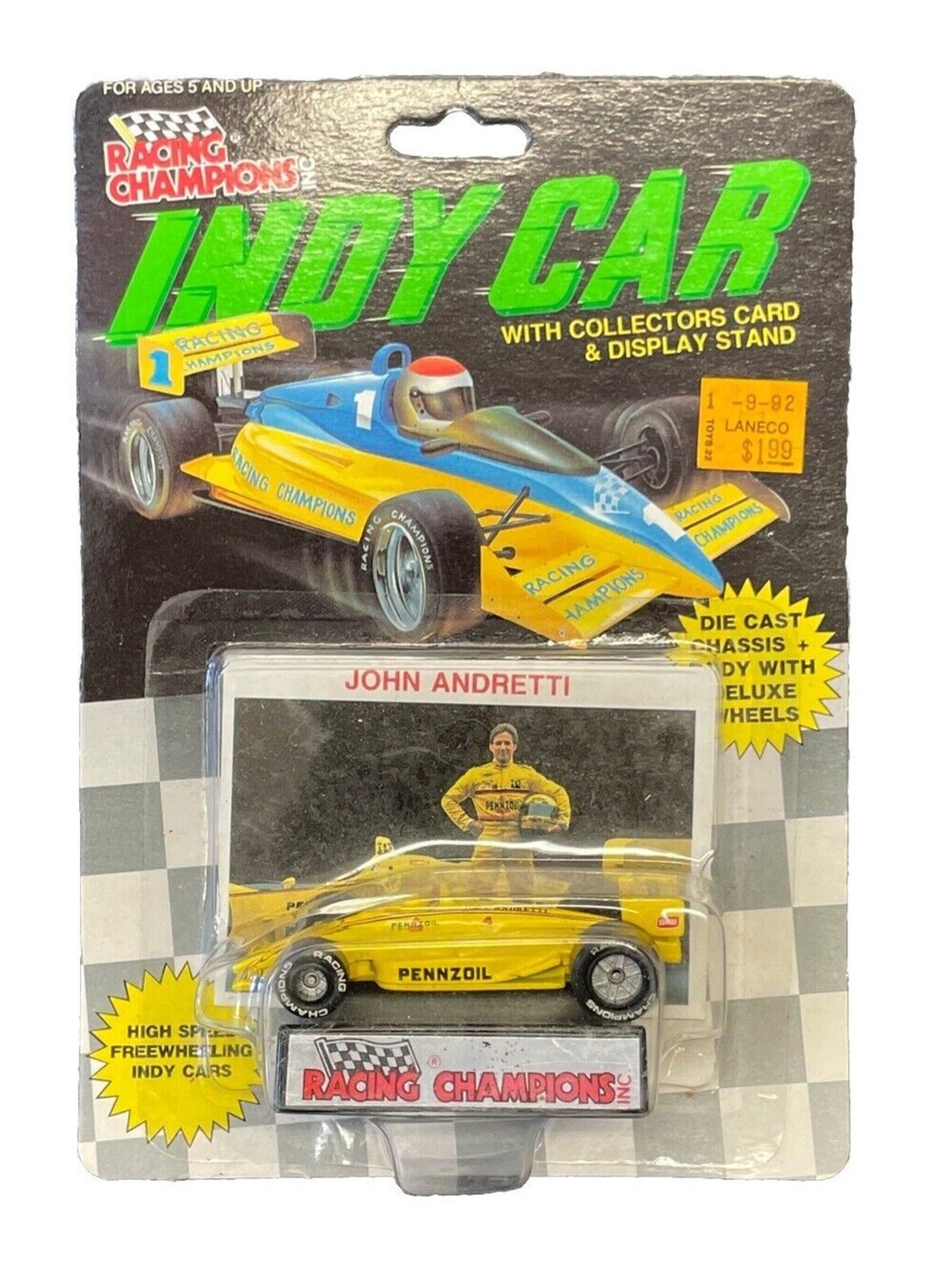Racing Champions Indy Car John Andretti 1:64 Scale Die Cast